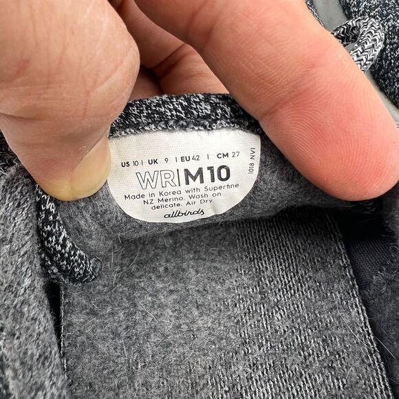 Allbirds Wool Runner Mens 10 Gray Athletic Lightweight Breathable Trainers Shoes - Picture 9 of 11